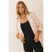 Polka Dot Blazer Pink