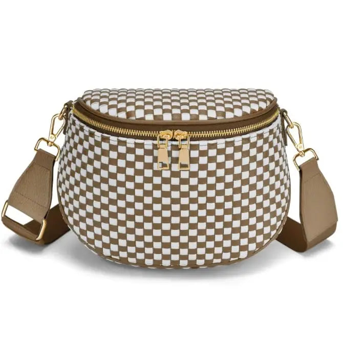 Woven Crossbody Bag Caramel