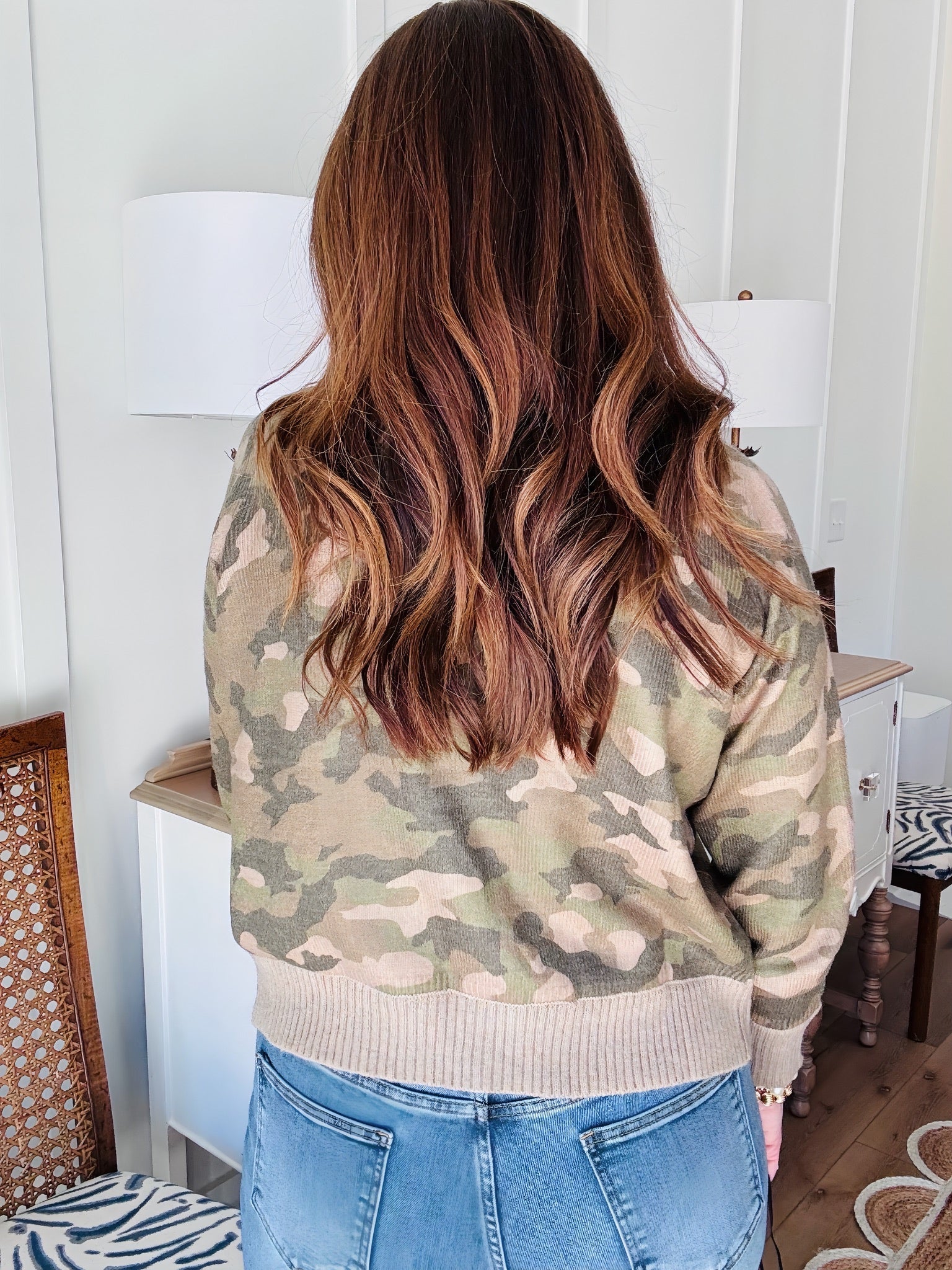The Stitch Camo Cardigan *Final Sale*