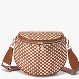 Woven Crossbody Bag Brown