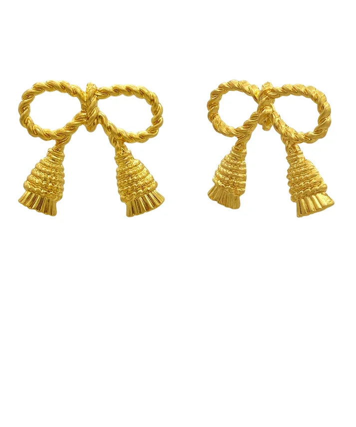 Bow w/Tassle Earrings