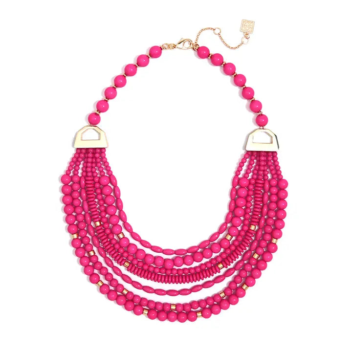 Bead Necklace Pink