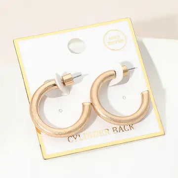 Gold Dipped Open Hoop