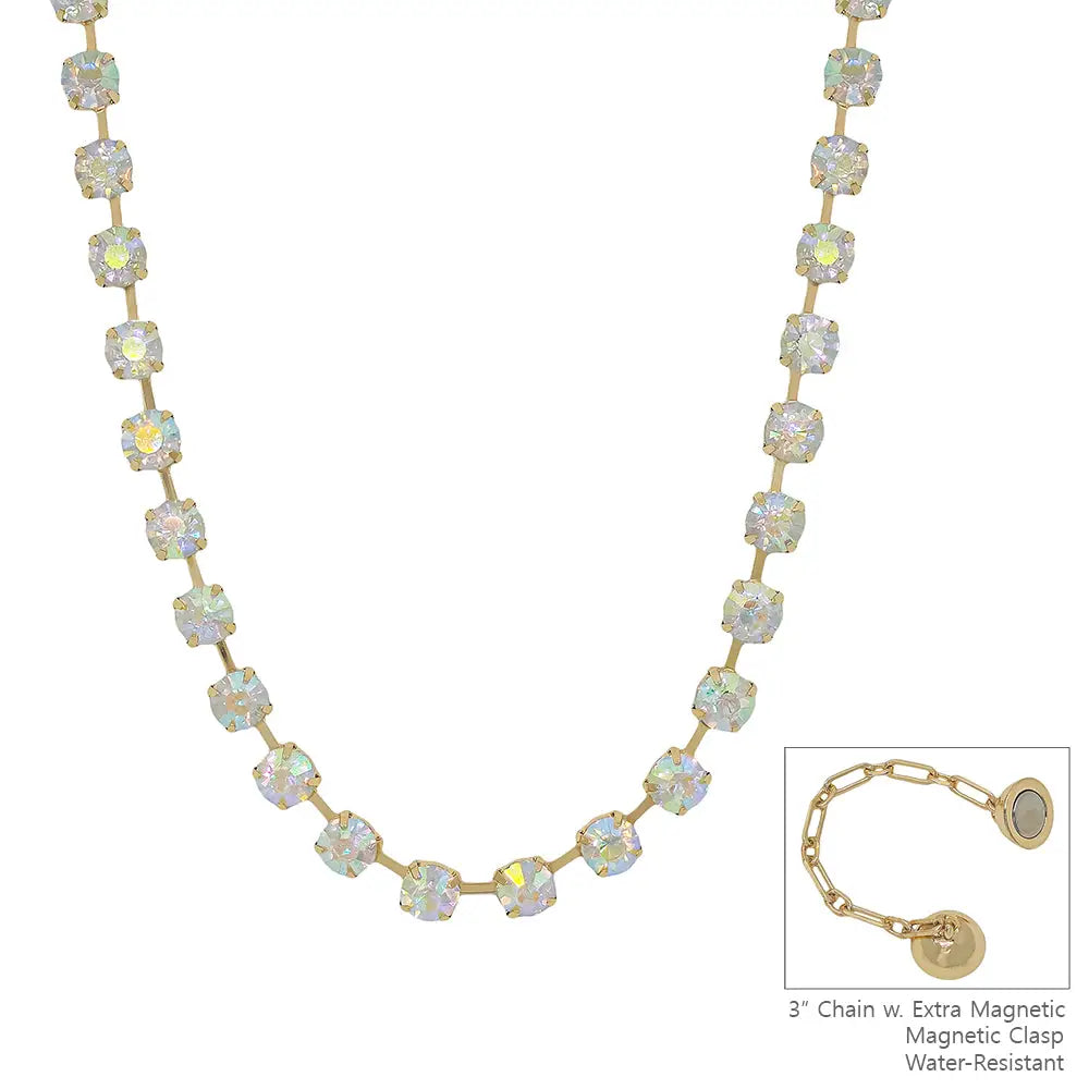 Water Resistant Clear Crystal Necklace
